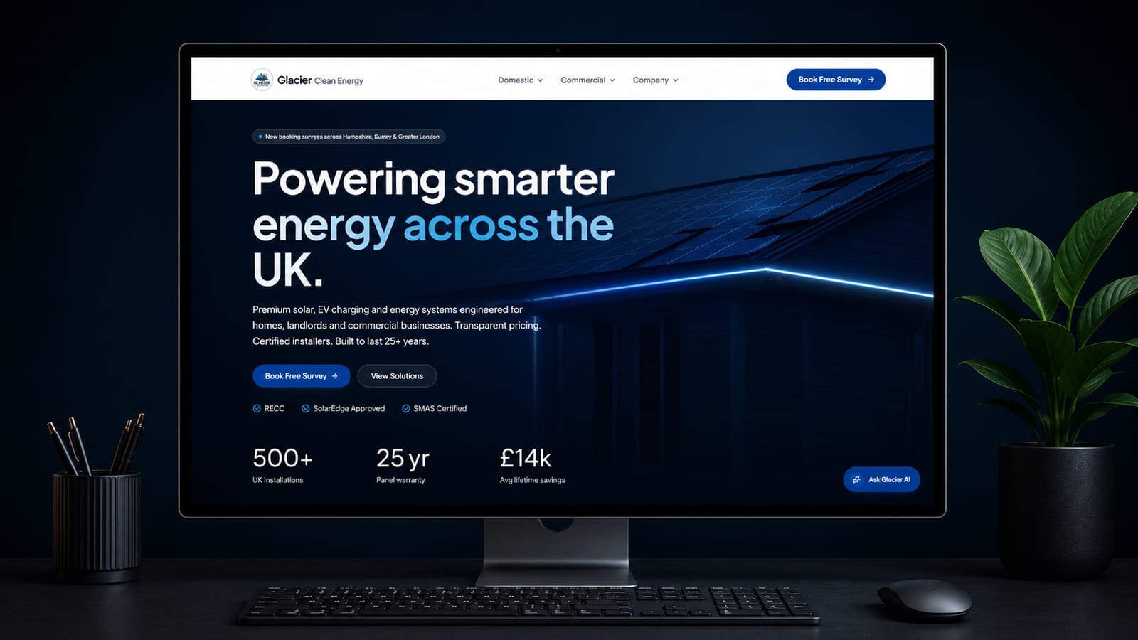 Glacier Clean Energy website